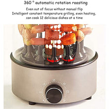 MNSRRN Electric Barbecue Skewer, Household Automatic Rotating Indoor Smokeless Electric Grill, 12 Skewers Automatic Rotating Grill, Timing Control
