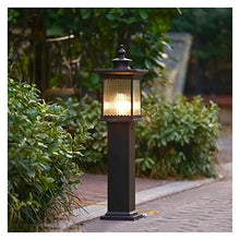ALDEPO Courtyard Light Outdoor Lights, Waterproof Garden Street Lamps for Courtyard Posts, Dark Brown