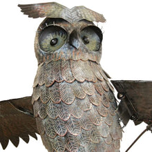 Esschert Staked Metal Giant Flying Owl Rocker, 84" H