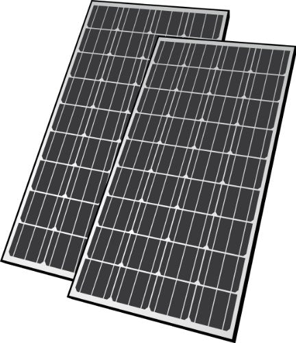 Nature Power 330 Watt Monocrystalline Solar Panel Kit Includes (2) 165 Watt Panels Black