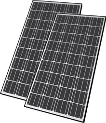 Nature Power 330 Watt Monocrystalline Solar Panel Kit Includes (2) 165 Watt Panels Black