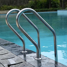 LMMIAMZ Stainless Steel Swimming Pool Ladder - 3 Step Non-Slip Steps, Thickened Handrail for Above Ground Pools, Durable 1.5mm Tube Wall, Silver Finish