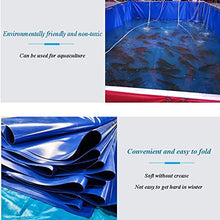 Etlegor Thickened Folding Canvas Fish Pond, Large Tarpaulin Fish Pond Scratch-Resistant Wear-Resistant for Water Storage, Fish Farming, Shrimp Farming, Hydroponic Plants Frame Not Included