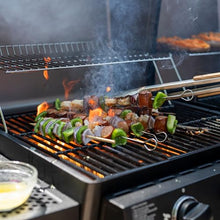 Char-Griller Flex Fuel Plus 3 in 1 Gas and Charcoal Grill Griddle and Smoker Combo 30000 BTUs Outdoor BBQ with Flat Top Griddle Insert Dual Fuel Backyard Grill Station, CG30281224