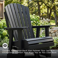 Signature Design by Ashley Hyland Wave Modern Outdoor Swivel Glider Chair, Gentle Gliding Motion, Stainless Steel Hardware and HDPE, 30.88" W x 30.5" D x 41.63" H, Black