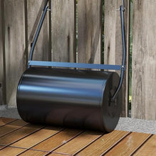 BCSRVCE Black Lawn Roller, Heavy-Duty Push/Tow Behind Water/Sand Filled Roller for Park, Yard, 10 Gallons, Black 23.5" L x 12.5" W x 41.25" H 10 Gallons Drum Roller