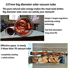 Solar Oven Solar Grill Solar Cooker Sun Stove with 137mm Large Diameter Vacuum Tube 360° Vacuum Concentrating Heating Camping Stove Solar BBQ Cooking Tools Fuel Free Stoves for 4-5 People