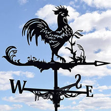 Weathervane Metal for roof Garden Yard Weathervane Wind Vane Rooster Pattern Wind Direction Tool Roof Mount Ornamenttion Outdoor Farmhouse Yard