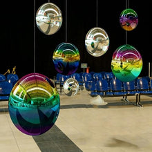 YDJIANCAI 1 Pcs Gazing Globe Mirror Ball, Mirror Polished Hollow Ball Reflective Garden Sphere, for Home Garden Ornament Decoration Rainbow(Size:20.47 in/52 cm)