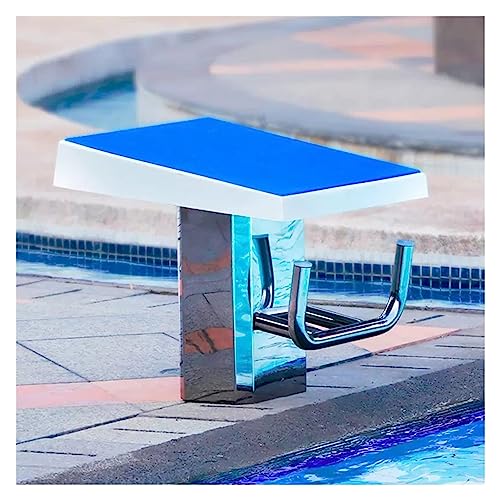 Swimming Competition Jumping Platform, Professional Diving Boards Platform Heavy Duty Jump Stand Pool Diving Board with Stainless Steel Base,with Backstroke Handle, Indoor Outdoor Pool Diving Board,B