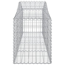 Arched Gabion Baskets 4 pcs 78.7"x19.7"x23.6"/31.5" Galvanized Iron - Outdoor & Indoor Self-Watering Planters, White/Black/Others