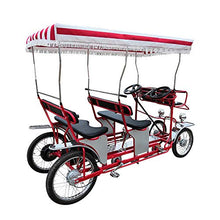 Beach Surrey Company Double Bench Surrey Bike Red