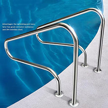 Swimming Pool handrails, Stainless Steel Pool Wall Railing Handles, Safety Hand Rails, Used in Indoor and Outdoor Ground Swimming Pools, hot Spring Baths, Water Parks, etc. 1PCS (Silver 125c (Silver
