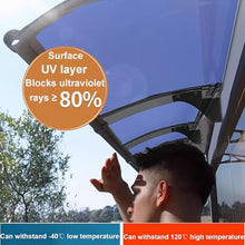 Outdoor Patio Door Awning 65x480cm with Aluminum Rain Gutters UV Protection Weatherproof Durable for Doors & Windows