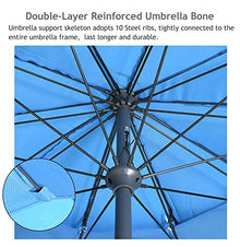 QZQHNYJ Parasol Garden Umbrella Parasol Patio Umbrella for Griddle Station, Outdoor Casual Backyard Table Umbrella Heavy-Duty Plants Shade with 10 Steel Ribs,