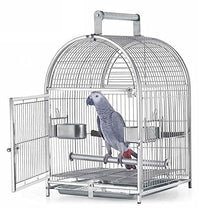 Birdcages Large Stainless Steel Bird Cage Tray Metal Feeding Rectangular Bird Cage House Outdoor Pet Supplies,Cage and Shroud