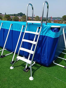 MZGYYD Above Ground Swimming Pool Ladder 52 inch,Corrosion-Resistant Stainless Steel Frame with Heavy Duty Non-Slip Plastic Steps,Safety Pool Ladder