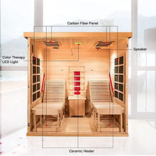 AURGOD Far Infrared Wooden Sauna Room 2-Person Indoor Sauna (Hemlock)