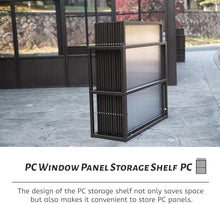 ANTSKU 10x14FT Wall Mounted Sunroom with Detachable Windows, Aluminum Solarium, Dark Brown