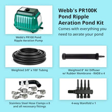 Webb's PR100K Pond Ripple Aeration Pond Kit - For Fish Ponds up to 10,000 gallons