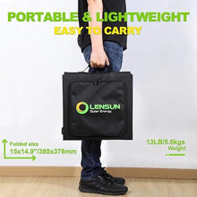 LensunSolar 200W 12V Portable Solar Panel Blanket with Anderson Connectors for Solar Generator Power Station, Lightweight, with 20A MPPT Charger Controller