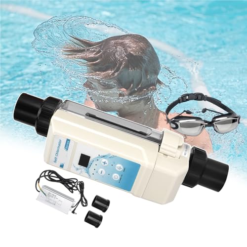 Saltwater Chlorine Generators For Water Level Detection | Pool Chlorine Machine With Display | Saltwater Pool Chlorine Machine For Hydrotherapy Pools (With Swimming Goggles),EC-20