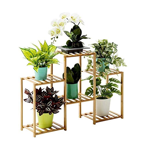 GHJUMKFDF Flower standPlant Stand Flower Supports Wooden Flower Pot Stand Simple Plant Flower Stand Ladder Floor Standing Bamboo Display Stand Y