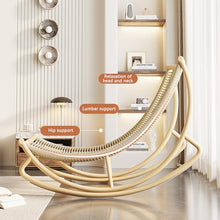 Lounge Chair,Porch Rocker,Rocking Chair,Glider Chair,Rocker Recliner Chair Outdoor,Lounge Rocking Chair,Comfortable Relax Rocking Chair,Small Seat For Bedroom, Living Room, Office(Apricot color)