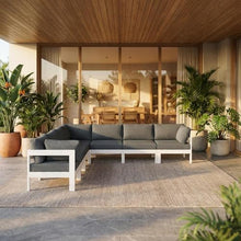 Outdoor Escape Gray Fabric Outdoor Patio Modular Sectional, Weather-Resistant Cushions, Removable Cushions, Durable Frame, Versatile Outdoor Furniture