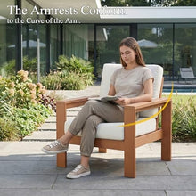 OTSUN 5 Pcs Outdoor Patio Furniture Set, Front Porch with 3 Seater Sofa 2 Single Chairs HDPE and Side Table Sectional for Garden Terrace & Backyard (5 Pcs Outdoor Patio Furniture Set)