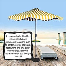 Outdoor Garden Umbrellas 2.7m Beach Umbrella Garden Parasol Patio Umbrella with Crank Handle 8 Ribs Outdoor Umbrella Sun Shade Protection with Parasol Base (Color : Default) (Default)