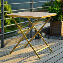 JKSVTF Folding Patio Bistro Table, Indoor/Outdoor Square Table Modern Bistro Square Bar Table Small Space for Kitchen, Living Room, Party Room
