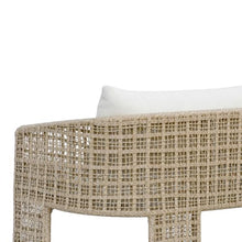 Driftbay 80 in. Natural Rope Outdoor Sofa with White Boucle Cushions