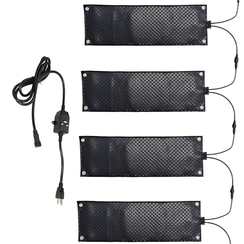 SHENGSHIYU Heat Tracks Snow and Ice Melting Mats,14 * 118in/36 * 300cm,for Melting Snow,Ice,PVC Heated Floor Mat with Non-Slip Texture,Stair Heated Mats for Winter Snow Melting 4Pack