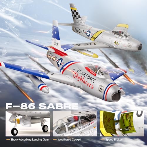 Fms RC Planes F-86 The Huff 6CH 80mm PNP Silver