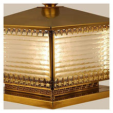 ALDEPO Courtyard Light All Copper Rainproof Post Lamp Outdoor Rainproof Pillar Light Outdoor Garden Lighting Doorpost, Wall Decoration, Outside Lights for Courtyard Park Outdoor Lighting Products