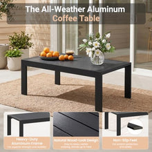 Solaste Aluminum Outdoor Patio Furniture Set, 4 Seats Patio Sectional Sofa with 5" Thick Cushion, Outdoor Patio Set with Coffee Table for Porch, Backyard, Deck, Yard, Light Grey