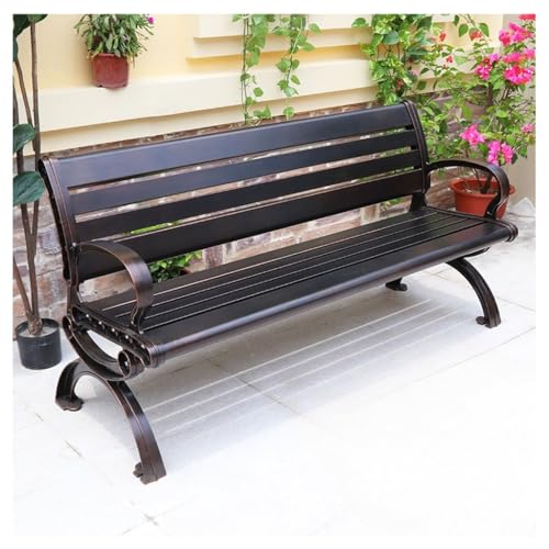TBLOTYD Garden Bench Park ChairOutdoor Stainless Steel BenchLeisure Plaza ChairBenchOutdoor Patio Backrest Benches Patio Seating for Park，2m