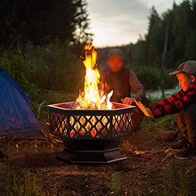 Outdoor Metal Fire Pit, Multifunctional Portable Firepit, Fireplace Stove for Camping Picnic Bonfire Patio Backyard Garden Beaches Park