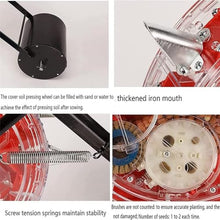JIANGSS Garden Seed Planter Spreader,Lawn & Garden Spreaders,Precise Seeding Machine,Handheld Seeding Machine,Roller Corn Seeder,Fertiliser Spreader,Planting Depth 3.5-7.8 cm,9holes