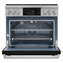Tilt Panel 36" Natural Gas Range with 6.2 cu ft True Convection Oven (Black)