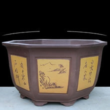 GizmoBox Planter Boxes Outdoor Octagonal Large Calibre Alabaster Flower pots Planting containers Fortune Tree Ceramic Bonsai Planting Pots