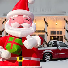 OZIS Giant 14.5Ft Inflatable Santa Claus with Gift Red