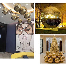 VRFTGHYJU Gold Mirror Gazing Ball - Reflective Hollow Floating Ornament, Garden & Home Decorative Sphere, Elegant Garden Ornament for Indoor Outdoor Use(200mm)