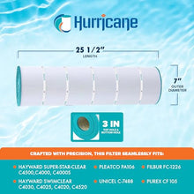 Hurricane Filters 8 Pack HF7488-04 Advanced Pool Filter Cartridge - Replacement for PA106, Unicel C-7488, Filbur FC-1226 - Best Value USA Pool & Spa Filters