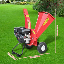 KARHDIR Wood Chipper Shredder Mulcher 7 Hp 212cc Gas Powered Heavy Duty All Steel Construction, 15: 1 Reduction Ratio 2 in 1 Multi-Function Ideal for Branches Twigs