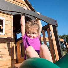 Backyard Discovery Canyon Creek Cedar Swing Set with Green Slide