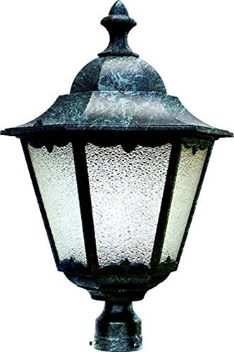 Dabmar Lighting GM880-VG-MT Powder Coated Cast Aluminum Post Top Light Fixture, Verde Green Finish