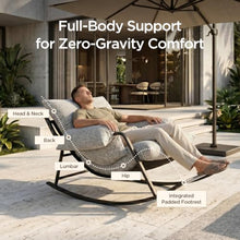 Acanva Ember Oversized Outdoor Rocking Chair, Grey