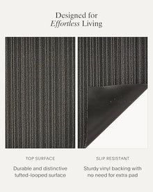 Chilewich Skinny Stripe Shag Mat with Waterproof Backing